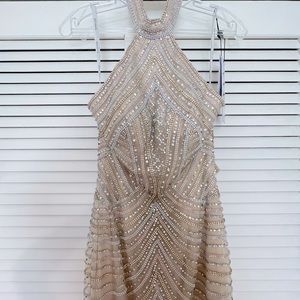 NWT Jovani beaded formal/prom/homecoming/bridal halter neck gown